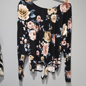 Rye Black Floral Women's Blouse